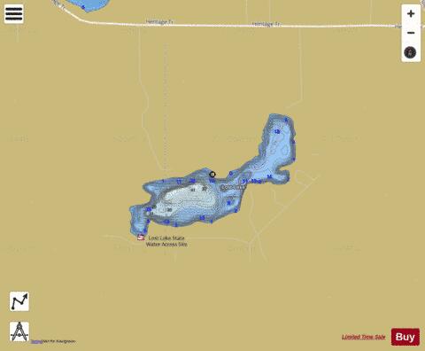 Lost depth contour Map - i-Boating App