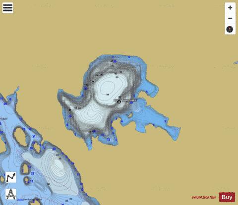 Little Trout depth contour Map - i-Boating App