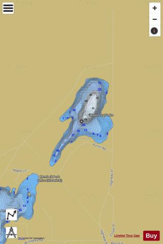 Maple Leaf depth contour Map - i-Boating App
