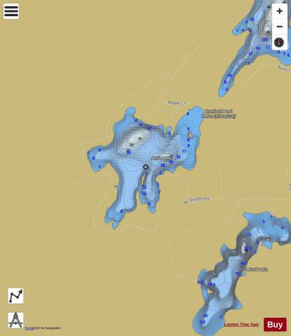 Aerie depth contour Map - i-Boating App