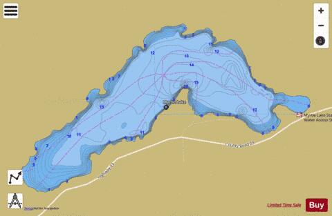 Myrtle depth contour Map - i-Boating App