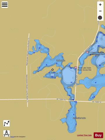 Thole depth contour Map - i-Boating App