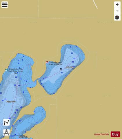 Julia depth contour Map - i-Boating App