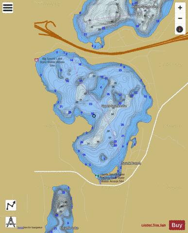 Big Spunk depth contour Map - i-Boating App