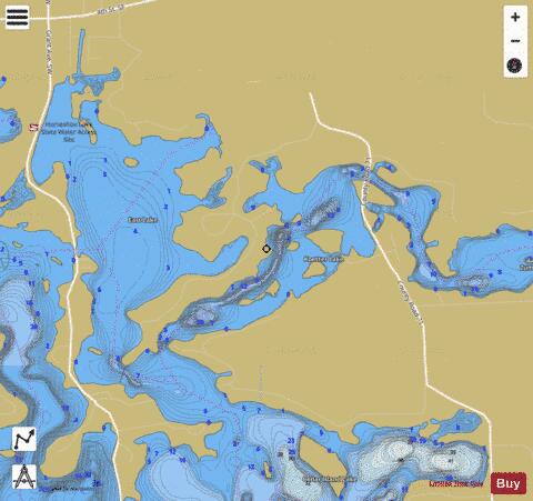 Cedar Island (Koetter Lk) depth contour Map - i-Boating App