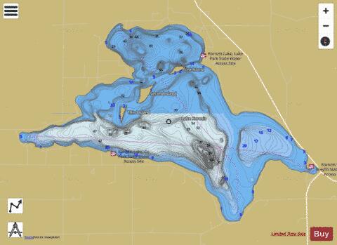 Koronis (main lake) depth contour Map - i-Boating App