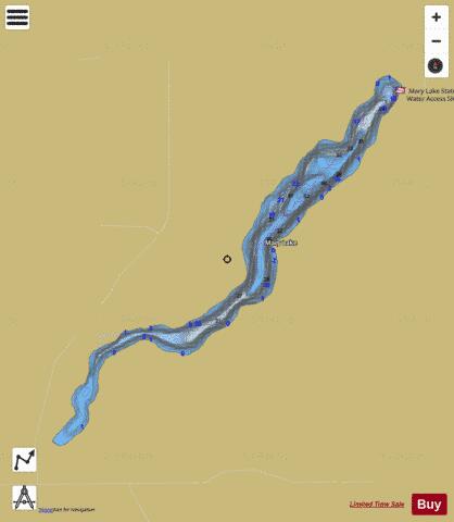 Mary depth contour Map - i-Boating App