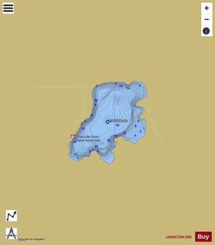 Coal depth contour Map - i-Boating App