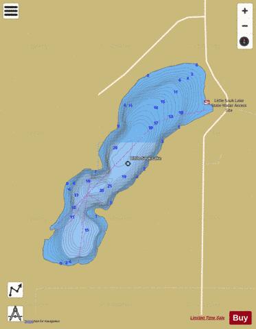 Little Sauk depth contour Map - i-Boating App