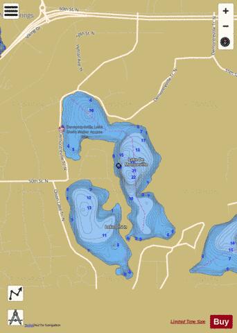 DeMontreville depth contour Map - i-Boating App