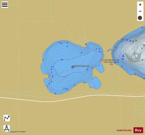 Little Waverly depth contour Map - i-Boating App