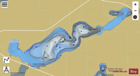 Upper Maple depth contour Map - i-Boating App