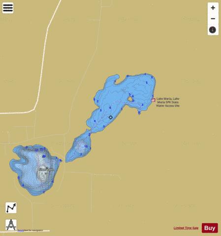 Little Mary depth contour Map - i-Boating App