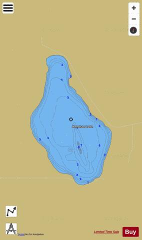 Henshaw depth contour Map - i-Boating App
