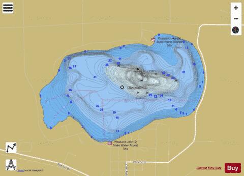 Pleasant depth contour Map - i-Boating App
