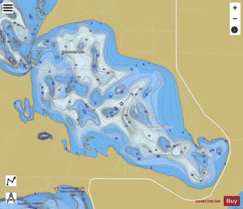 Clearwater (East) depth contour Map - i-Boating App