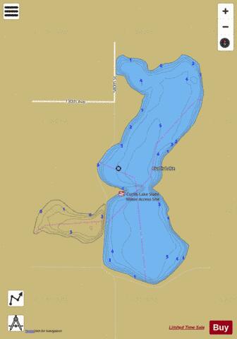 Curtis depth contour Map - i-Boating App