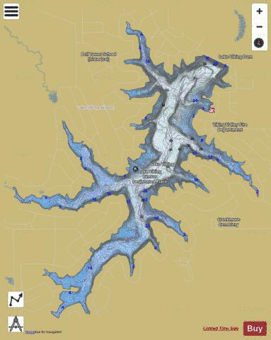 Viking Lake depth contour Map - i-Boating App