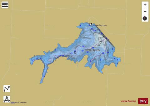 Holden City Lake depth contour Map - i-Boating App