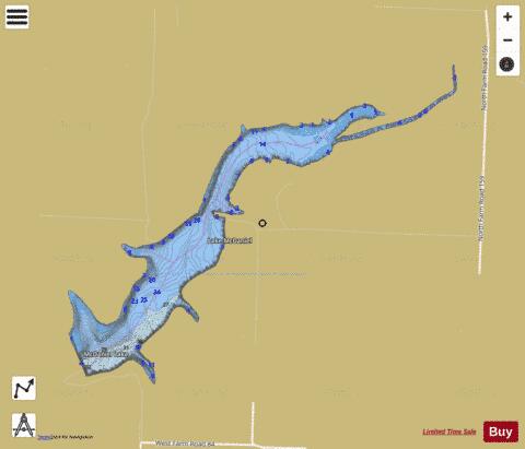 McDaniel Lake depth contour Map - i-Boating App