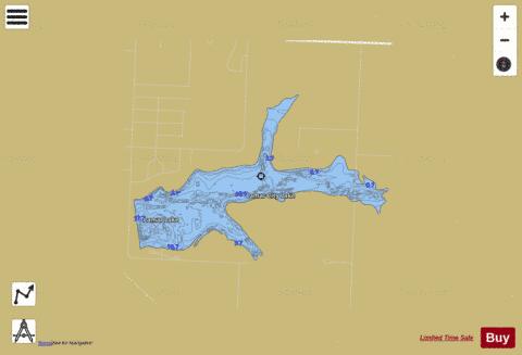 Lamar Lake depth contour Map - i-Boating App