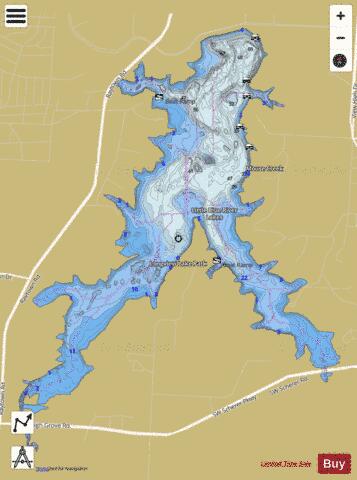 Longview Lake depth contour Map - i-Boating App