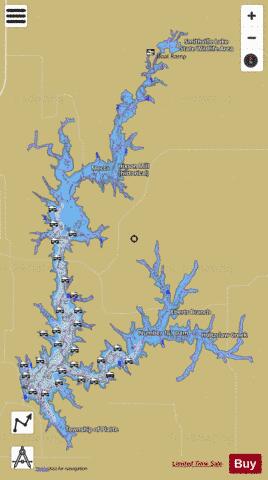 Smithville Lake depth contour Map - i-Boating App
