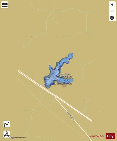 Simpson Legion State Fishing Lake depth contour Map - i-Boating App