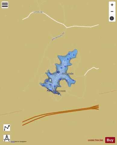 Shadow Lake (Roosevelt Park) depth contour Map - i-Boating App