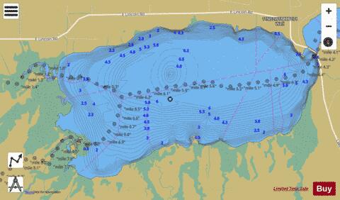 Lake Helena depth contour Map - i-Boating App