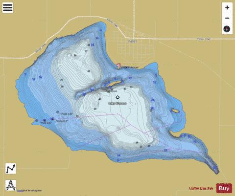 Lake Frances depth contour Map - i-Boating App