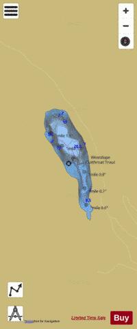 Handkerchief Lake depth contour Map - i-Boating App
