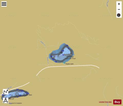 Skyles Lake depth contour Map - i-Boating App