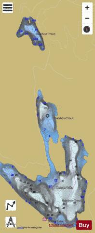 Little Beaver Lake depth contour Map - i-Boating App