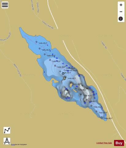Lower Stillwater Lake depth contour Map - i-Boating App