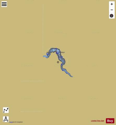 Blickensderfer Dam depth contour Map - i-Boating App