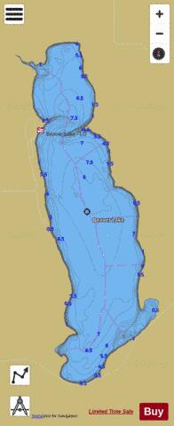 Beaver Lake (Logan) depth contour Map - i-Boating App