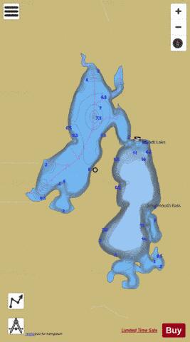 Mundt Lake depth contour Map - i-Boating App