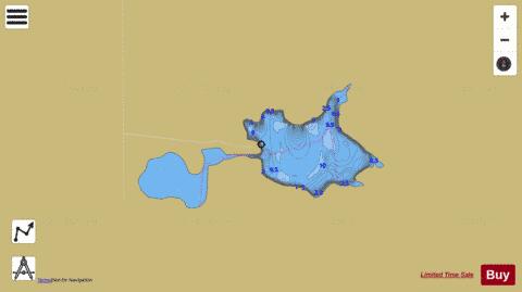 Rudolph Lake depth contour Map - i-Boating App