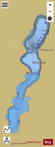 Coldwater Lake depth contour Map - i-Boating App