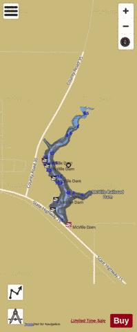 McVille Dam depth contour Map - i-Boating App