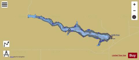 Bylin Dam depth contour Map - i-Boating App