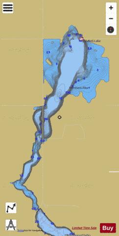 Makoti Lake depth contour Map - i-Boating App