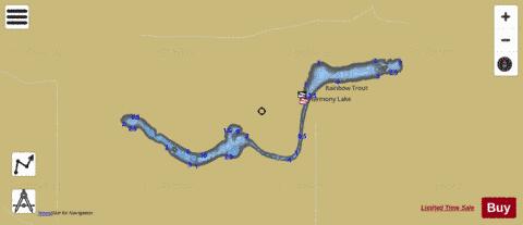 Harmony Lake depth contour Map - i-Boating App