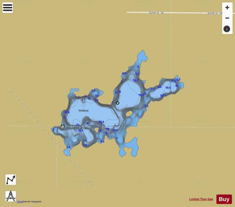 Consolidated Lake depth contour Map - i-Boating App