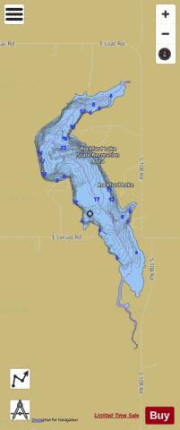 Rockford Lake depth contour Map - i-Boating App