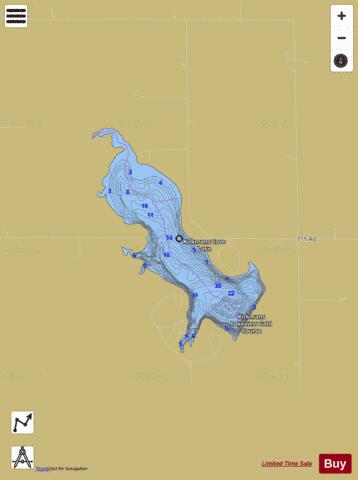 Kirkmans Cove Lake depth contour Map - i-Boating App