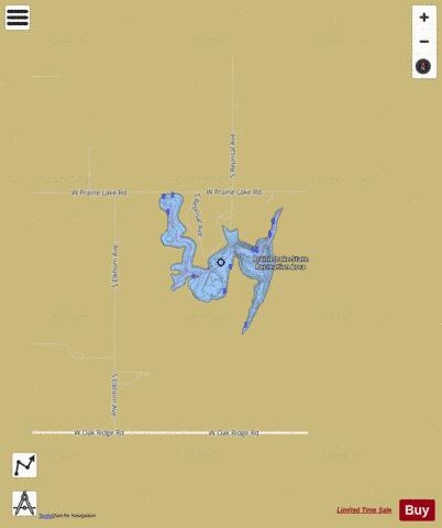 Prairie Lake depth contour Map - i-Boating App
