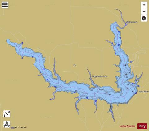Red Willow Reservoir depth contour Map - i-Boating App