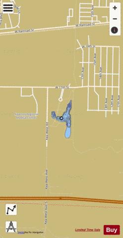 Yanney Lake depth contour Map - i-Boating App